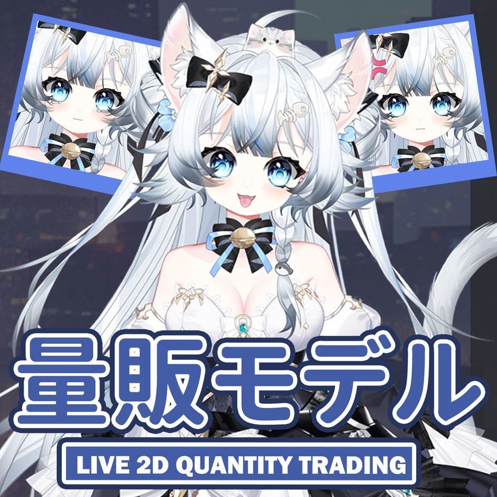 【Live2Dモデル】【汎用モデル】可愛い白髪の猫の神様！ photo.jpg