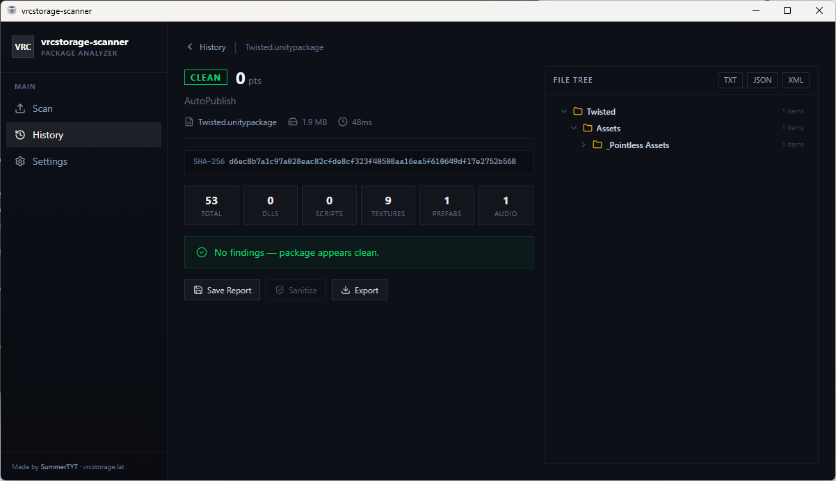 VRCpackage Scanner